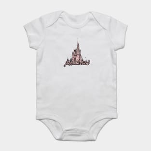 Just Married Magic Castle Millennial Pink Baby Bodysuit